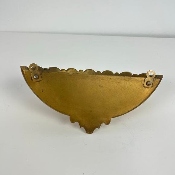 Vintage SyroCo Inc. MCM Gold Wall Basket Victorian Decor USA 4245 - Picture 3 of 7